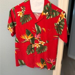 RJC Vibrant Red Hawaiian Shirt EUC boys M/8